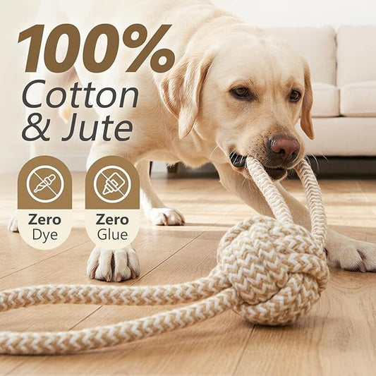 Puppy Chew Toys for Teething, Rope Toys for Dogs Training and Play, Durable Chew Rope for Small and Medium Breeds, M Size