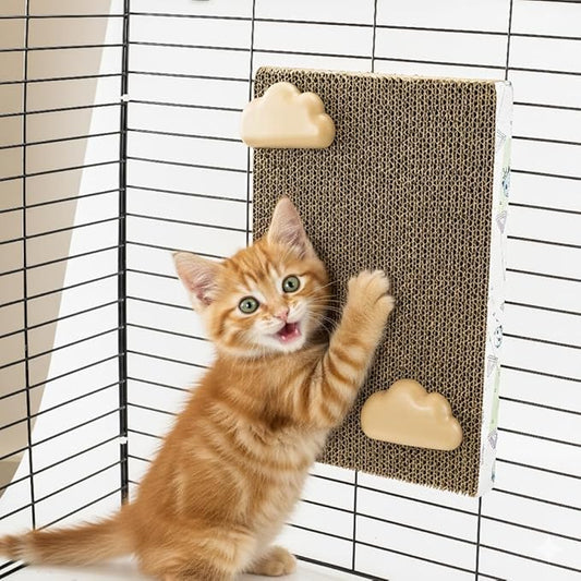 Cat Scratching Post for Cage, Cage Wall Mounted Cat Scratcher, Cardboard Scratcher, SCRC-30X20