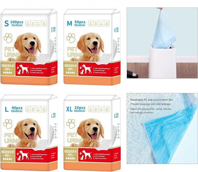 Dog Diaper Pad Dog Pee Training Dogs Nappy Mat with Layer Pet Diaper Supplies Absorbent