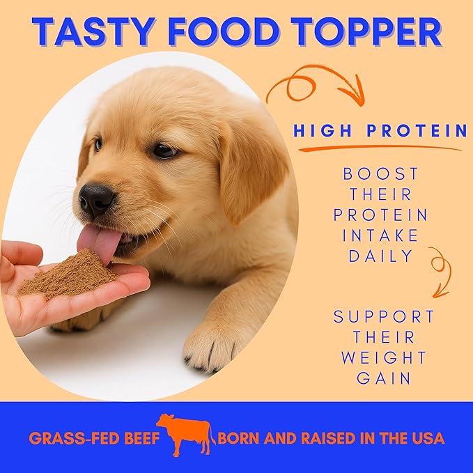 PAWW CHEW Beef Liver Food Topper & Knee Caps for Dogs, 100% Natural, Made in The USA, Dog Seasoning for Food, Meal Topper for Picky Eaters