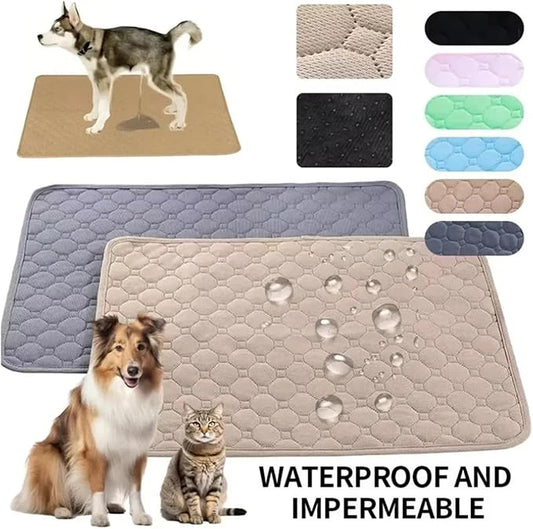Cat Dog Urine Pads Washable Reusable Anti Slip Pet Pee Pad Puppy Training Pad Pet Bed Urine Mat Compatible with Car Seat Cover Pet Supplies(Grey,M 60x45cm)