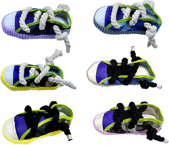 Dogs Chew Toy Shoe for Aggressive Chewer Pet Plush Puppy Soft Teething Rope Lovely Squeaky Pet Supplies Dogs Plush Squeaky