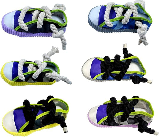 Dogs Chew Toy Shoe for Aggressive Chewer Pet Plush Puppy Soft Teething Rope Lovely Squeaky Pet Supplies Dogs Plush Squeaky