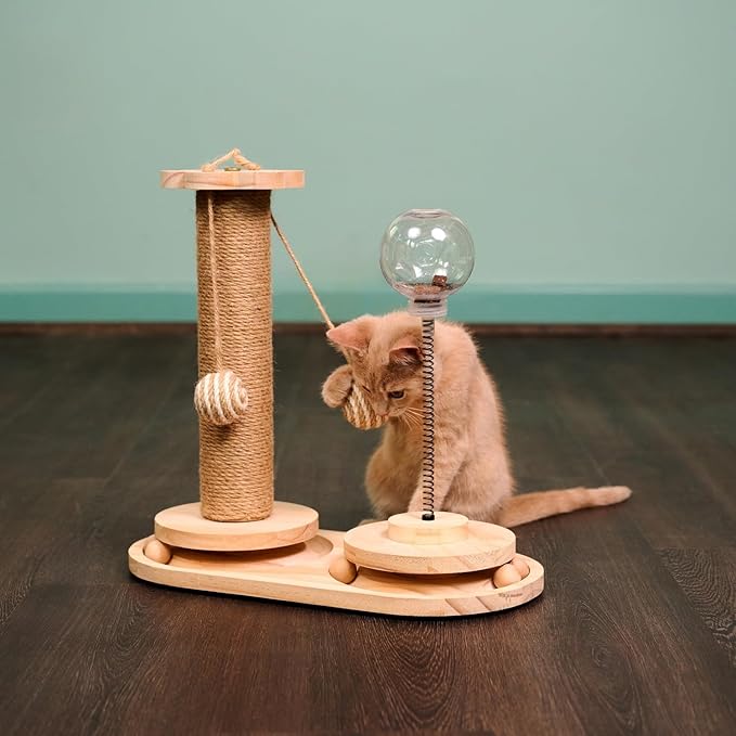 Armarkat Interactive Scratch Post and Activity Center - The Ultimate Cat Playground S1501