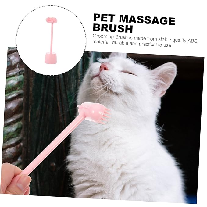 Scratch Brush for Cats Pet Massage Grooming Tool for Loose Hair Removal Convenient Corner Mounting Safe Odorless Cat Supplies Creative Design