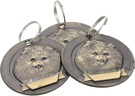 Abaodam 3pcs Vintage Zinc Alloy Pet Id Tags for Dogs Pomeranian Hanging Pendant Collar Accessories Retro Style Dog Supply
