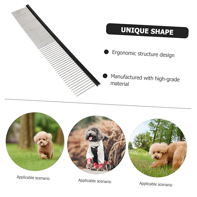 VANZACK Lightweight Pet Comb Cat Hair Grooming Wear-resistant Portable Reusable Kitten Brush Easy Storage