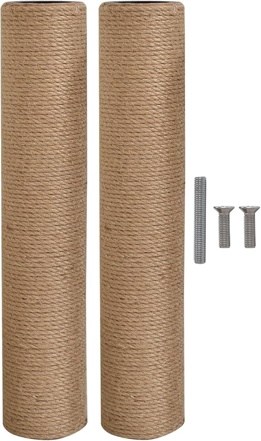 M10 Cat Scratching Post Replacement, Sturdy Cardboard Tubes and Natural Jute Rope, Suitable for Large Cats