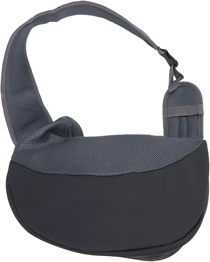 Pssopp Dog Supplies Breathable Puppy Sling Adjustable Neck Pet Carrier Purse for Outdoor Outings Camping Travel Small Cat Dog Sling Carrier, Travel (L)