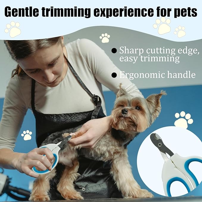 Cat Brush - 5 Pcs Pet Grooming Kit with Nail Clippers,Shedding Brush Toothbrush Long & Short Stainless Steel Teeth Knotting Comb Skin Friendly Deshedding Grooming Tool for Long Haired Cats