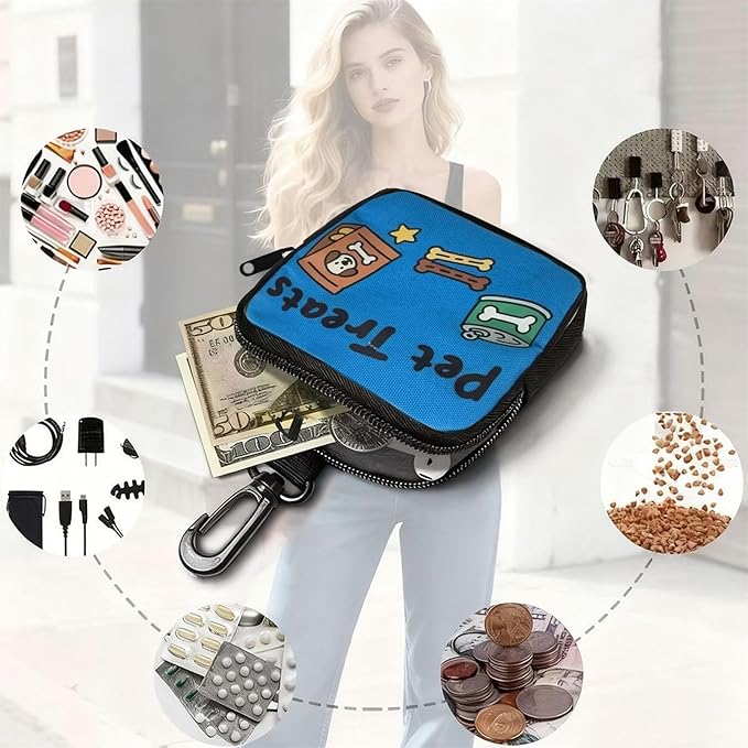 Dog Treat Pouch | Portable Storage Pet Supplies | Dog Treat Waist Pouches for Training | for Walking Outdoor Camping Travel Vacation Hiking Adventure