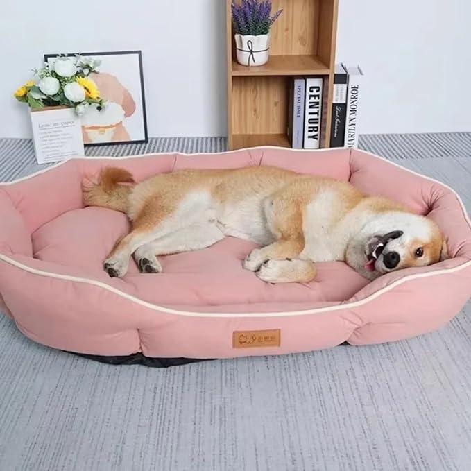Winter Dog Sofa Big Bed Pets Dogs Accessories Small Breeds Accessory Bedding Pet Supplies Cushions Mat Bad Blanket Cushion (Green,M 50x38cm)