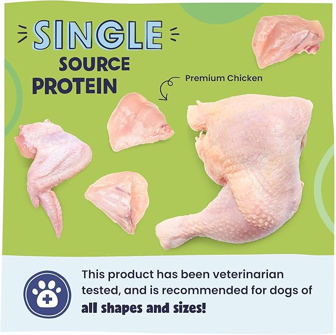 Pawstruck Vet Recommended Air Dried Dog Food Toppers for Picky Eaters, Made in USA with Real Chicken, Premium Meal Mix-in Kibble Enhancer, 8 oz, Packaging May Vary