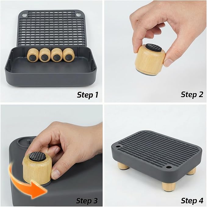 Cat Ramp for S7 Pro Self-Cleaning Litter Box – Elevated Litter Trapping Step Stool with Filter Function, Non-Slip Accessibility Ramp for Small & Senior Cats (11.8"x7.8"x3.6")
