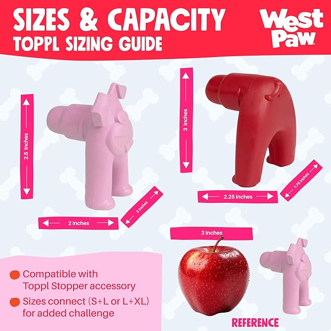 WEST PAW Toppl Stopper Insert Accessory for Toppl Dog Treat Toy – Keeps Toy Steady and Upright for Filling and Freezing, Mess-Free Treat Prep, Dishwasher Safe, Made in USA - Tangerine