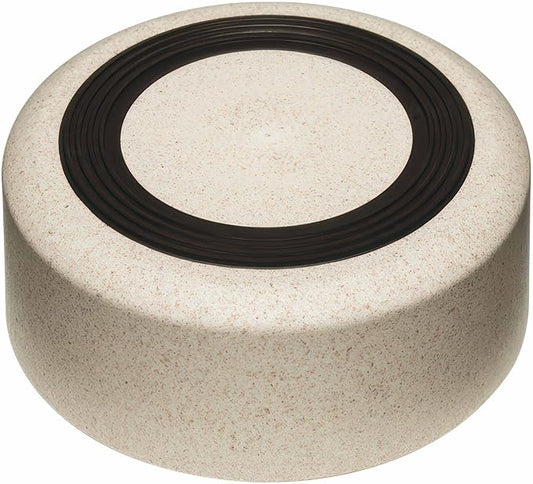 Loving Pets - Dolce Bamboo - Eco-Friendly Pet Bowls & Dishes for Dog, Cats, Puppy Food and Water Dish -Sustainable and Dishwasher Safe, Made with Real Bamboo (Large, Oat-Beige)