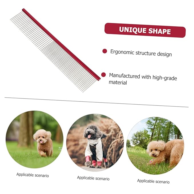 Portable Grooming Comb for Pets Pet Hair Comb for Dogs and Cats Grooming Tool for Long and Hair Non-slip Design for Easy Use Dog Supplies