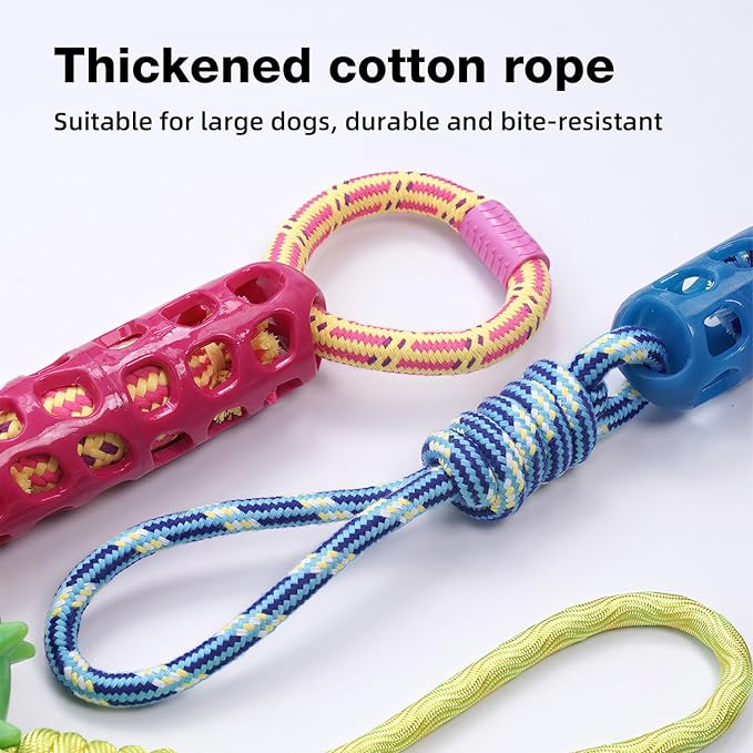 Colorful Dog Rope Chew Toy, Interactive Tug Toy for Pet Dental Health, Durable Puppy Teething Toy, Fun Indoor Outdoor Pet Play Supply for All Dogs (Double Ring Orange)