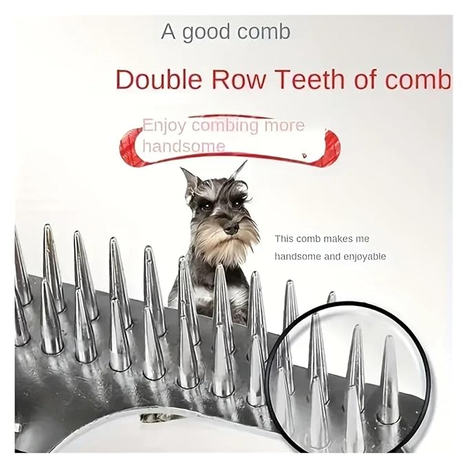 Undercoat Rake Comb, Deshedding And Dematting Knot Removal Tool For Dogs, Essential Pet Grooming Supply