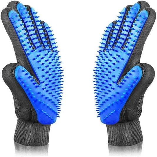 Pet Grooming Glove, Blue