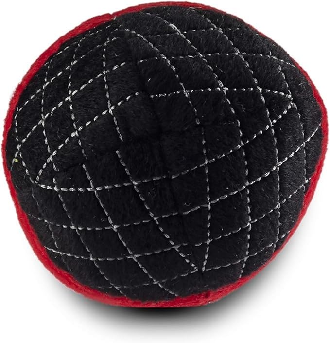 Dog Diggin Designs Gucchewi Plush Squeaky Dog Toy Ball | Luxury-Inspired Parody Designer Ball with Squeaker, Soft Plush Fetch Dog Toy – Prêt-à-Porter Play!