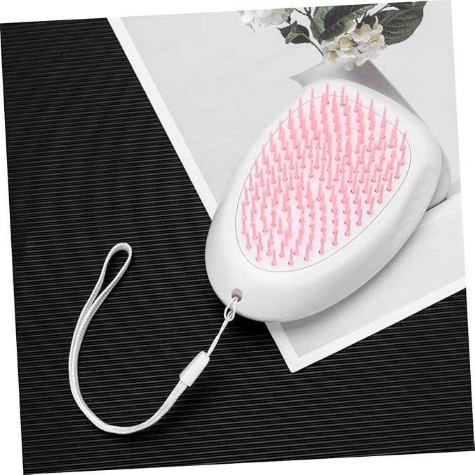 Garneck Abs Pet Dog Cat Grooming Comb De-shedding Brush for Easy Hair Removal Knot Elimination Pet Cleaning Tool with Hanging Lanyard