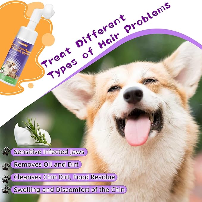 Cat Black Chin Cleaner – 5 fl.oz Cat Acne Treatment with Soft Siliprene Brush | 2-in1 Blackhead Remover & Hair Health Solution | Oil & Dirt Relief