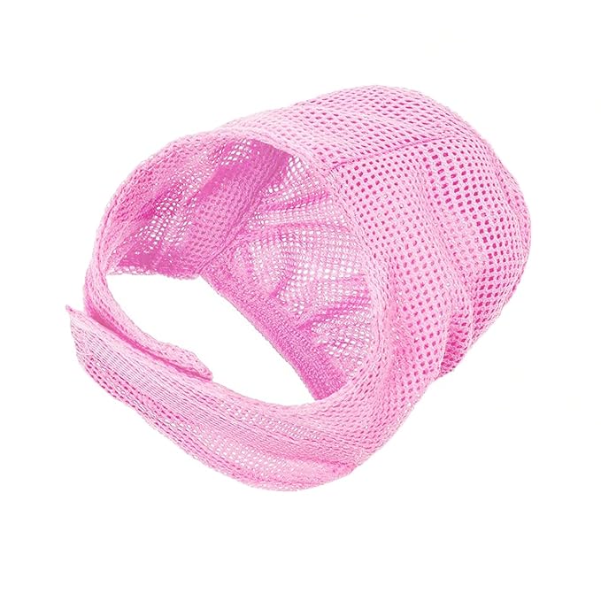 6 Pcs Cat Bathing Grooming Set - Adjustable Mesh Bathing Bag, Nail Clipper, Mesh Muzzle, Massage Brush, Tick Remover Tool & Nail File (Pink)