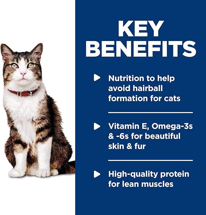 Hill's Science Diet Hairball Control, Adult 1-6, Hairball Control Support, Wet Cat Food, Chicken Minced, 2.9 oz Can, Case of 24