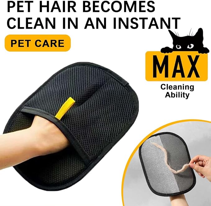 Static Hair Removal Gloves Reusable Pet Hair Removal Tools Efficient Cleaning Suitable for Cats and Dogs Grooming