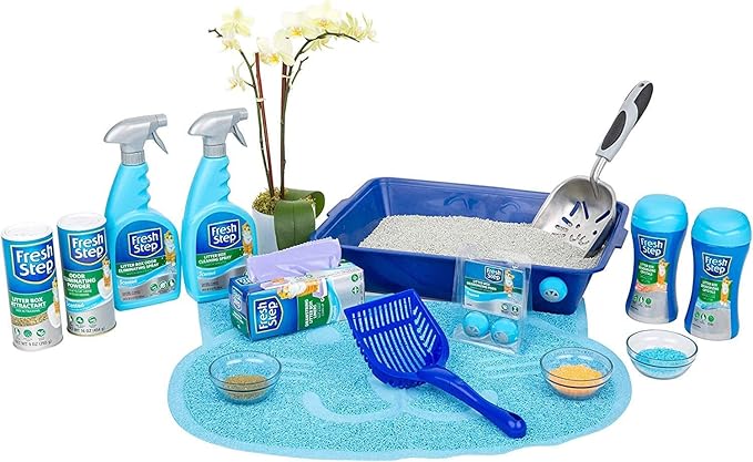 Fresh Step Cat Litter Crystals Deodorizer, Non Toxic Odor Neutralizing Crystals for Litter Boxes that Help Control Smells and Keep Home Areas Fresh, Fresh Scent, 15 Ounce - 3 Pack