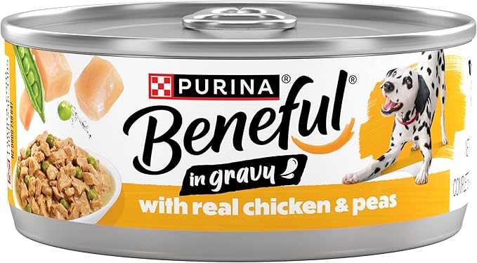 Purina Beneful with Real Chicken and Peas in Gravy Wet Dog Food - 5.5 oz Can (Pack of 12)