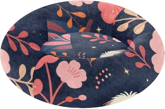 Pet Cat Bed Anti-Slip fluffier Dog & Cat Cushion for Extra Small Size Pets Supplies Puppy Night Floral