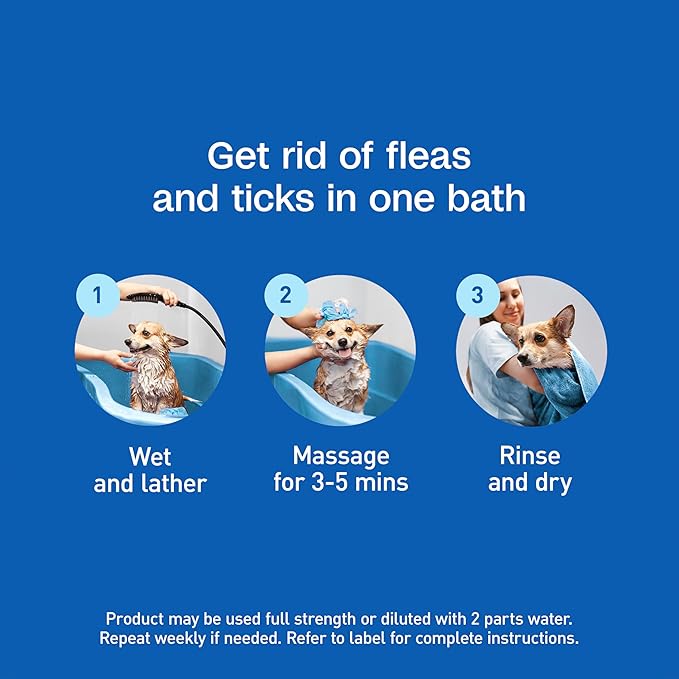 ADAMS Plus with Botanicals Flea & Tick Shampoo, for Cats, Kittens, Dogs & Puppies Over 12 Weeks of Age, Kills Adult Fleas, Flea Eggs, Ticks and Lice, 16 fl oz