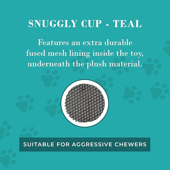 Haute Diggity Dog Snuggly Cup, Plush Designer Dog Toys with Interactive Squeaker, Stimulating Pet Enrichment, Machine-Washable & Safe Materials for All Breeds, One Size