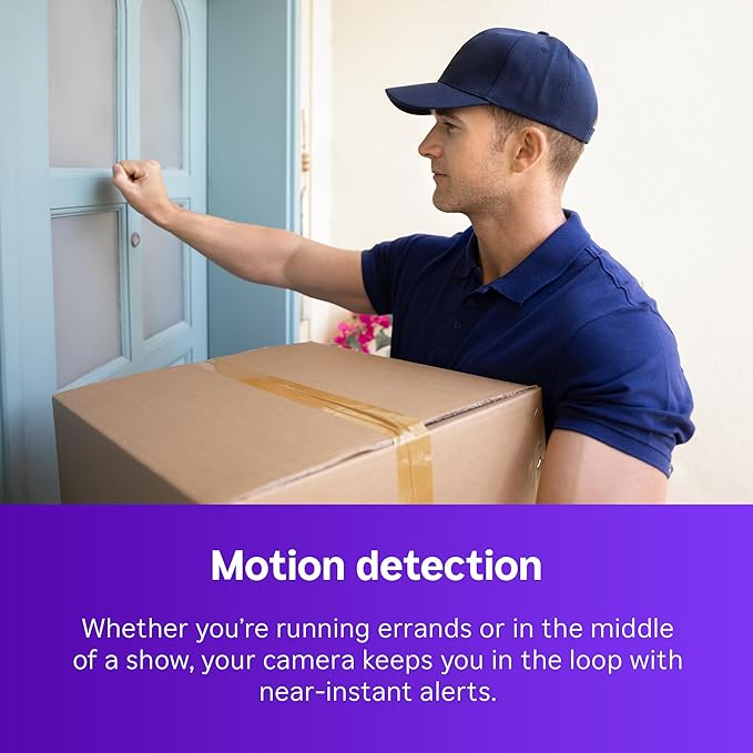 Roku Battery Camera for Home Security - New 2025 Weather-Resistant Indoor & Outdoor Wireless Camera & Pet Monitor with 1080p HD & Two-Way Audio - Rechargeable, Motion Detection & Wi-Fi (Pack of 2)