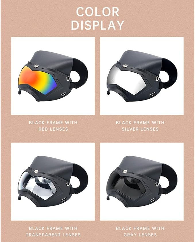 Windproof Shades for Pet Dogs Eye Wear Protections for Outdoor Eye Protections Sports Supplies Adjustable Pet Hat