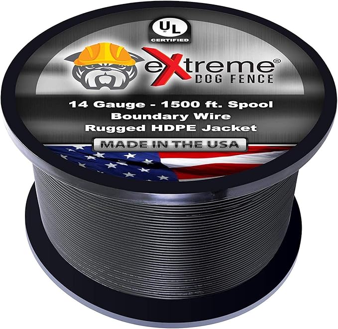 Universally Compatible Underground Fence Wire - 1500 Feet of 14 Gauge Boundary Wire for All Models of In-Ground Electric Dog Fence Systems…