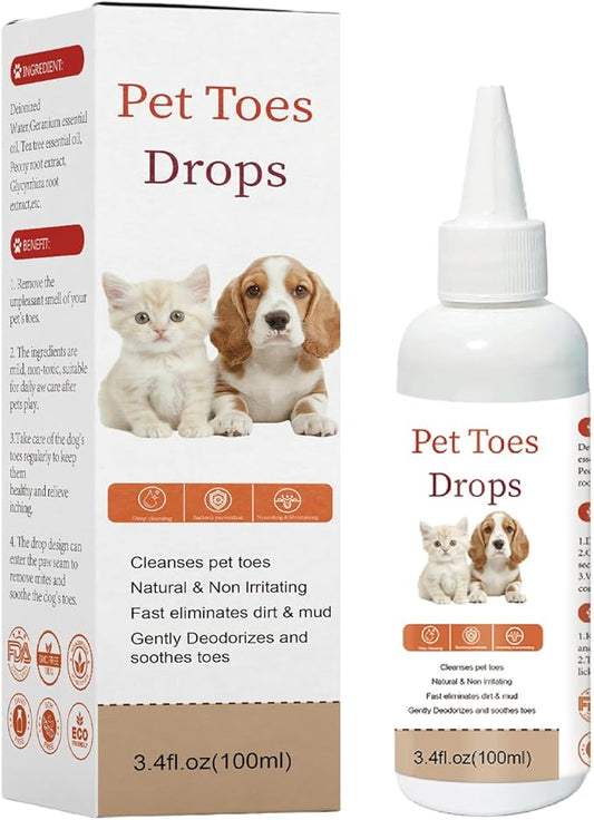 Dog Paw Cleaner- Dog Licking Paws Care | Rinse-Free Dog Toe Cleaner to Reduce Occasional Licking, Deep Clean & Moisturize | for All Dogs & Cats |3.4OZ