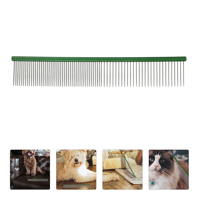 Pet Hair Comb for Dogs and Cats, Wear-resistant Aluminum Dematting Comb, Portable Grooming Tool for Detangling and Removing Knots, Suitable for Daily Use and Travel