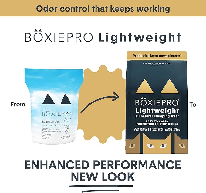 Boxie® Probiotic Cat Litter, Lightweight 40-Day Odor Control, Clumping, 11.5lb