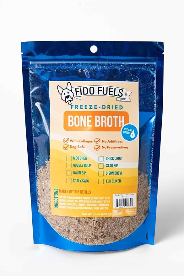 Moo Brew Freeze Dried Bone Broth - 10 oz Bag That Makes up to 5 Refills