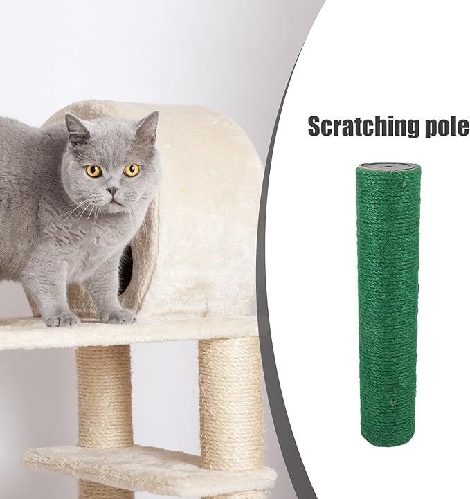 BESPORTBLE Cat Scratching Post Replacement Hemp Rope Sturdy 40cm X 8cm Indoor Kitten Scratch Pole for Cat Climbing Tower