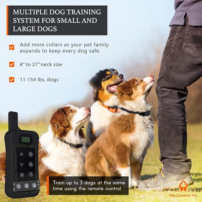 Wireless Dog Fence System - Dog Fence Electric Shock Collar Training with Remote - Pet Containment System with Fence Wire Underground Perimeter (2 Dogs with Remote)