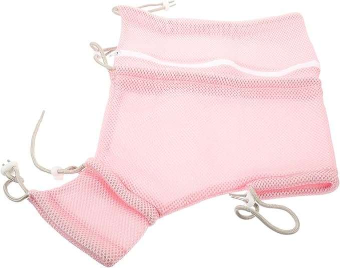 Happyyami Cat Bathing Bag Breathable Mesh Grooming Shower Bag for Cats Adjustable Scratch Design for Pet Bathing and Drying