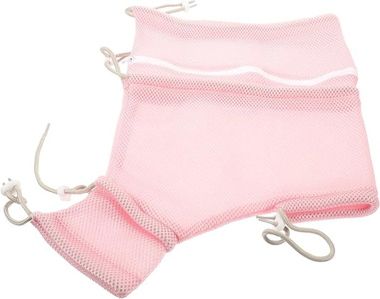 Happyyami Cat Bathing Bag Breathable Mesh Grooming Shower Bag for Cats Adjustable Scratch Design for Pet Bathing and Drying