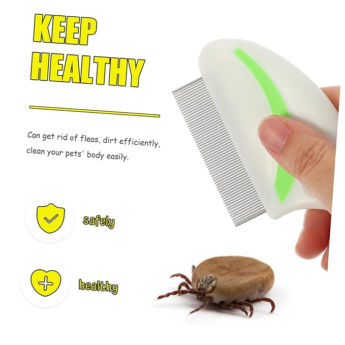 SUPVOX 4pcs Pet Removal Comb Flea Comb for Cats Cat Grooming Brush Pet Dust Remover Random Style