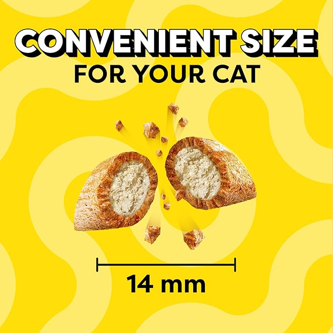Temptations Jumbo Stuffed Cat Treats, Crunchy and Soft Cat Treats, Tempting Tuna Flavor, 5.3 oz. Pouch (Pack of 10)
