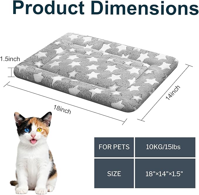 Dog Bed Mat - Reversible Dog Crate Bed Mats, Soft & Breathable Kennel Pad, Durable Crate Bed for Small Medium Large Dogs & Cats