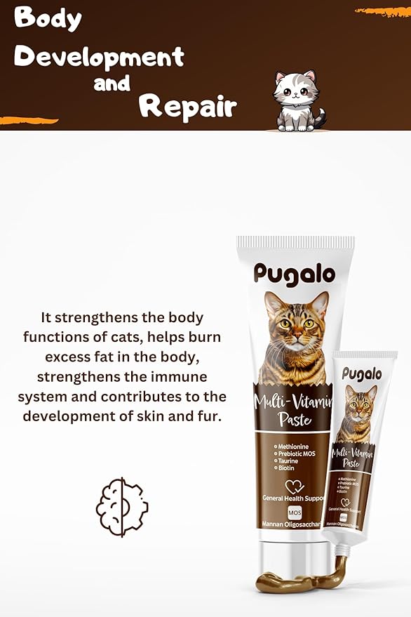 Cat Multi Vitamin, Multivitamin for Cats, Lickable Multivitamin 100ml 3,5oz (Adult)